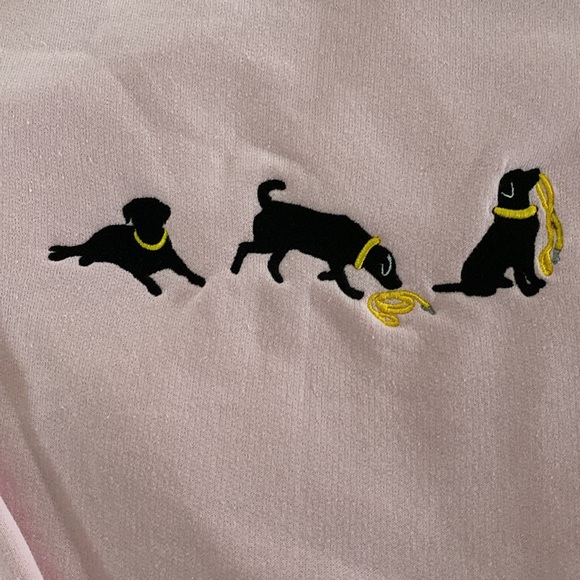 Black lab with yellow leash Embroidered Sweatshirt - Picture 3 of 3